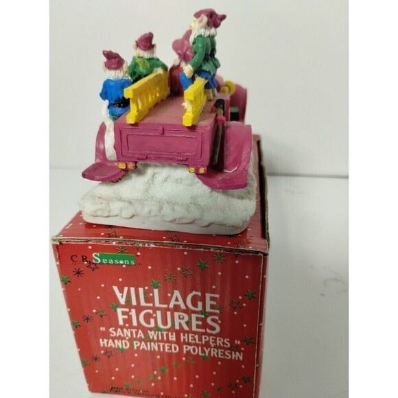 Christmas SANTA Firetruck First Aid with Elves Ceramic Parade with‎ original box - Picture 3 of 7